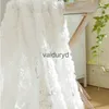 Curtain Korean Creative White Lace 3D Rose Curtains Voile Custom Window Screens For Marriage Living Room Bedroom French Window Tendevaiduryd