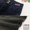 Micro Flared-Jeans aus Samt für Damen mit hoher Taille, schmaler Passform und Winterkleidung. Kleine Statur, schlankes Aussehen und große Größe. Amerikanischer Stil