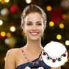 Halsbandörhängen Set Christmas Xmas Decor Earring for Kids Iron Sheets Child Dräkt