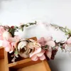 Headbands Bohemian Flower Crowns Women Hairbands Wedding Party Hair Wreath Handwork Vine Hair Ornament For Girl couronne de fleurL2401015