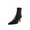 Boots 2024 Autumn/winter Women Boot Pointed Toe High Heels Slender For Handmade Knight Zapatos De Mujer Stiletto