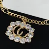 Designer hänge halsband med guld diamant g smycken mode populärt pärlhalsband gåva högkvalitativa halsband smycken ift s