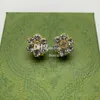 Luxury Pearl Crystal Stud Earrings Vintage Wedding Dress Top Earring Jewelry Valentines Day Gift
