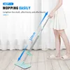 Mop per lavaggio a mani libere con 2 cuscinetti in microfibra Mop con rotazione a 360 gradi Mop per pulizia facile da strizzare 240116