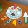 Regali per bambini Moda Giochi di finzione Taglio in legno Simulazione Crema Fragola Torta di compleanno Giocattolo con candele Prima educazione 240115