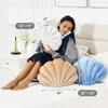 Sea Shell Shaped Throw Pillows Soft Velvet Insert Decorative Pillows for Bed Couch Living Sofa Room Decor Accent Throw Pillow 240115