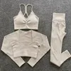 2/3 sömlös ribbed yogasats och fitness set Cut Top Clothing Ben Fitness Set 240116