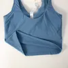 Sexig mjuk yoga Bra kvinnor u-formad skönhet tillbaka sportbh med logotyp fitness som kör brassiere snabb torkning andas underkläder fast färg racerback tank top