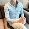Style Men Spring High Quality Long Sleeve Shirts/Mane Lapel Office Business Dress Shirts Homme Camisas Plus Size S-3XL 240116