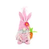 Other Event Party Supplies Easter Bunny 2024 New Egg Hugging h Doll Bunny Decorations Middle Finger Sculpture YQ240116