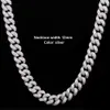 Wholesale KRKC 12Mm AAAAA Iced Out Men Chain Real 100% Sterling Jewelry Set Cuban Link Gold Sier Plated Bracelet