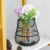 Candle Holders Portable Black Iron Art Candle Holder Decorative Outdoor Candle Cup Container Wind Lamp Set Candle Jar Lantern Retro YQ240116