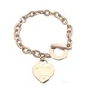 Tiffanylris New Brand Ot Clasps Charm Classic t Letter Designer Couples Chain Bracelet Fashion Men and Women Jewelry Gifts Xl40