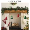 Nuovi striscioni Stelle filanti Coriandoli 8 decorazioni Albero di Natale nido pino ape pino mini ornamenti appendere palla di fiori S01785