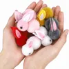 Autres fournitures de fête d'événement 24pcs oeufs de pâques avec lapins de pâques lapins en peluche panier de pâques farceurs jouet en peluche YQ240116