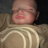 CM Bereits fertig bemalte wiedergeborene Puppe Rosalie geboren, schlafend, weich, handgezeichnet, Haare, 3D-Hautton, sichtbare Adern 240115