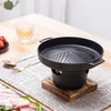 Mini BBQ Alkohol Herd Barbecue Grill Japanischer Ein-Personen-Kochofen Abnehmbare Außenplatte Braten Fleischwerkzeuge 240116