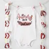 Rompers Summer Newborn Bodysuits赤ちゃんあなたは私のゴッドファーザーバプテスマの服のゴッドファーザーのためのゴッドファーザー幼児長袖ジャンプスーツRomper H240508