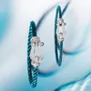 Bracelet coloré de marque de luxe française, corde en cuir de diamant coloré en forme de fer à cheval 8, bijoux à la mode pour femmes