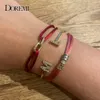 DOREMI Aangepaste brief armband Baby Bangle Zirconia Pave Instelling Initial armband Kind Volwassen maat voor unieke manchet sieraden 240115