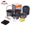 Set da campeggio ultraleggero per zaino in spalla, pentole in alluminio, stoviglie, utensili da cucina portatili, pentole, padelle, 240116