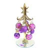 Golden Glass Christmas Tree Ornaments With European Style Hanging Decor Accessories Colorful 2cm Xmas Hollow Balls Pendant 240116