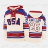 Miracle On Ice USA Sweat à capuche de hockey Trevor Zegras Jonathan Quick Mike Modano Matthew Boldy Jack Hughes Blake Wheeler Matt Roy Cole Cau