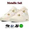 Мужские баскетбольные кроссовки 2021 Top Cream White x Sail Bred Union Jumpman 4 4s Neon Black Cat Cool Grey Metallic Purple кроссовки