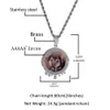 THE BLING KING personnalisé rond goutte d'eau Po pendentif mémoire image médaillon glacé zircon cubique Hiphop bijoux pour cadeau 240115