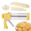 Moldes de cozimento Biscoito Maker Ferramenta Cookie Press Kit de Confeiteiro Cortador Molde Guun com 16 Discos 6 Dicas para Cookies