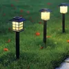 Gräsmattor 2st Fashion Outdoor Waterproof Solar Light Creative Mini Small House Lamp Home Courtyard Garden Landscape Decoration Lawn Lamp. YQ240116