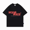 WHOSIS Men T-shirt designer T-shirt summer pure cotton print fingerprint short sleeve Women trendy couple street clothing