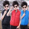 子供服の男の子の女の子暖かいチョッキ秋の冬のアウターウェアコートベストkidstoddlers厚いパッド入り暖かいジャケット3-16年240116