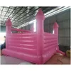 Uppblåsbara studsare Playhouse Swings Pink Bouncy Castle White Wedding Bounce House Combo Jumper Moon Bouncer för Party Time Drop de Dhjia