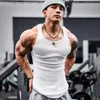 Men Tank Top Tee Singlet Gym trening Fitness Slevess Shirt Mięsień kulturystyka