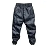 Pantalons pour hommes pantalons coupe-vent simili cuir imperméable avec taille élastique pour le cyclisme