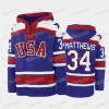 Miracle On Ice USA Sweat à capuche de hockey Trevor Zegras Jonathan Quick Mike Modano Matthew Boldy Jack Hughes Blake Wheeler Matt Roy Cole Cau