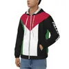 Men's Jackets MSIEESO Palestine Flag Hoodies Fashion Mens Zip Up Hoodie Striped Splicing Sweatshirt Casual Streetwear DropshippingL240115