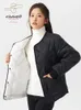 Gabardinas para mujer, ropa holgada de algodón para estudiantes de invierno, abrigo grueso y engordado, Tops para mujer, Parkas elegantes de estilo Preppy para niña