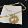 Designer hänge halsband med guld diamant g smycken mode populärt pärlhalsband gåva högkvalitativa halsband smycken ift s