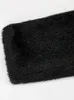 Nerazzurri Winter Long Luxury Elegant Black Fitted Thick Warm Soft Fluffy Faux Mink Fur Coat Women Sashes Turn-down Collar 240115