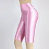 Short de course masqué personnel huile brillant demi-pantalon hommes et femmes soie solide bikini taille haute fitness