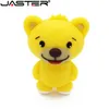 Unidades flash USB JASTER Cute Bear USB Flash Drives 64GB Pen Drive de desenho animado 32GB Presentes criativos para crianças Memory Stick 16GB Chaveiro grátis U disk