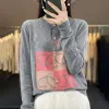 2023 new Women's Designer Sweaters Es Sweater Knit Sweatshirt Crew Neck Long Slevee Cardigan Hoodie Letter Embroidery Clothing Casual Autumn and