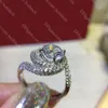 Alta calidad Señora Joyería Diseñador Anillos de diamantes Mujeres Clásico 925 Anillo de compromiso de plata Exquisito Collar de boda Conjunto de joyas Regalo de San Valentín