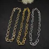 مصمم Dy رائع سلسلة Madison Chain Necklace ، وأنيقة ملعقة مزدوجة مزدوجة ، ملحقات مجوهرات الأزياء الهيب هوب مع صندوق وحقيبة غبار