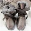 Zimowe buty skórzane owce owce futra zima koronkowa wodoodporna żeńska kobiety ciepłe buty 230922