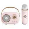 Haut-parleurs portables JOJOCAT amplificateur Audio Portable sans fil Bluetooth maison KTV Microphone karaoké pour enfants petit Microphone haut-parleur rose YQ240116