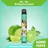 Happ Puff 4K Vaper Ecigarette Disposable 4000Puffs 15 smaker fylld 8 ml Good Taste Vape Juice Pod Device