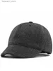 Bonés de bola Homens Inverno Curto Brim Lã Feltro Tamanho Grande Boné de Beisebol Senhora Primavera e Verão Algodão Tamanho Grande Esporte Sun Caps 56-60cm 60-65cm Q240116